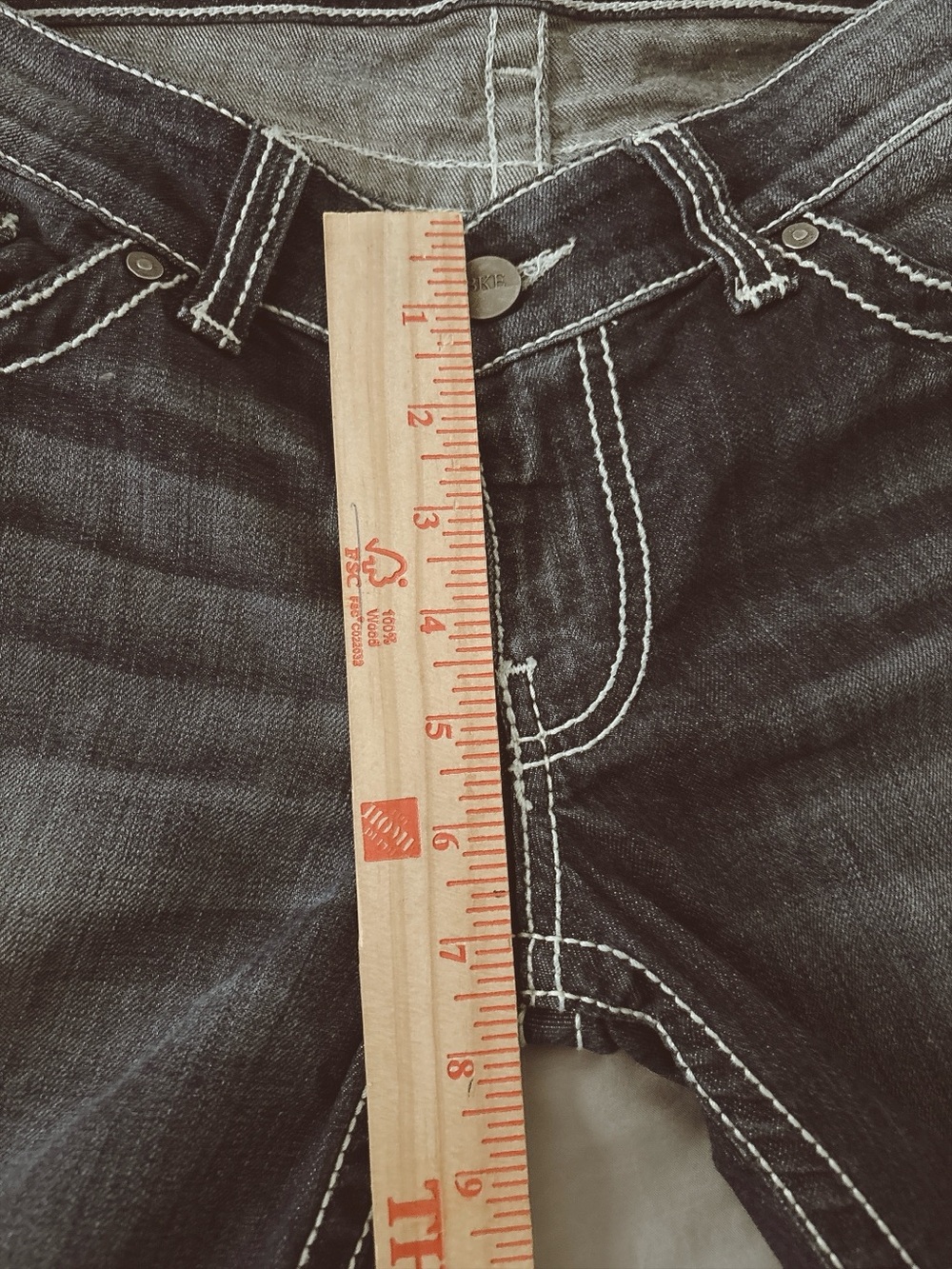 BKE Stella Bootcut Jeans Womens 28L Medium Wash Low Rise Flare Denim 28x33.5 - Picture 10 of 16